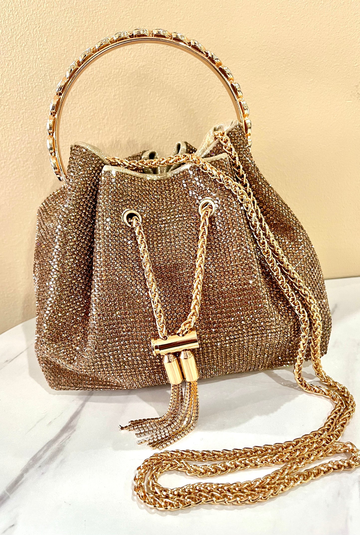 So Dazzling Bucket Bags-Gold