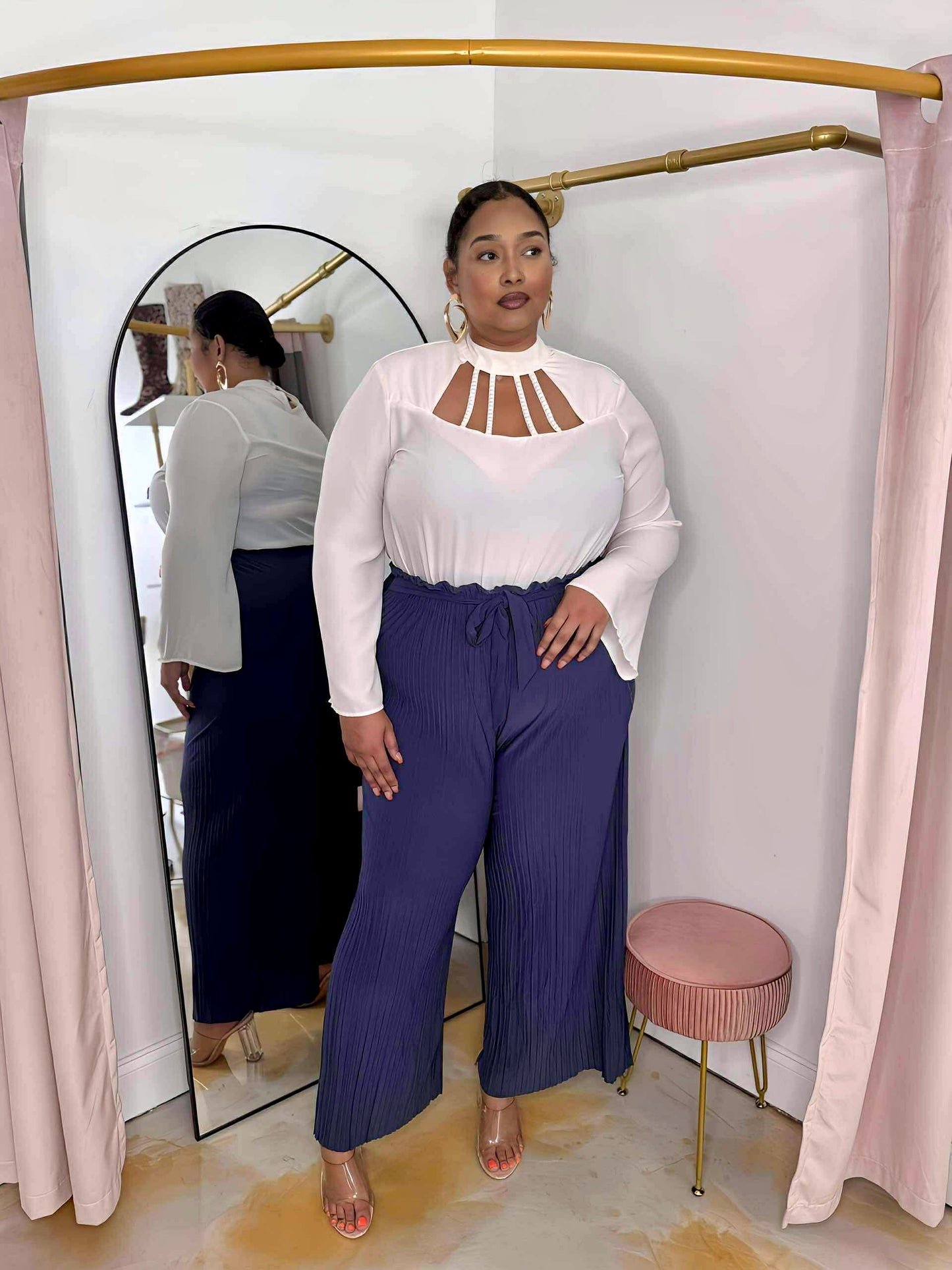 Walking in Faith Pants-Navy